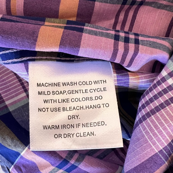 Tallia Men's Plaid Shirt Size M 15.5 - Picture 5 of 7